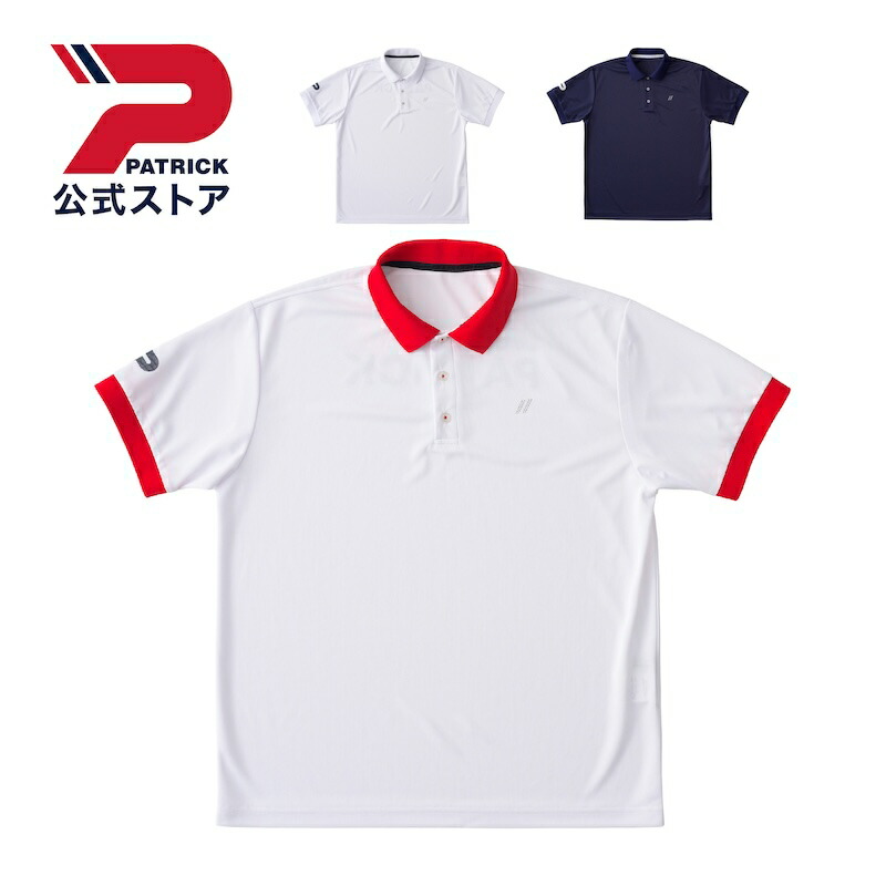 【公式】 【ゴルフ】 パトリック M ピンメッシュニットポロシャツ ｜ ゴルフウェア アパレル 服 シャツ トップス メンズ ｜ ポロシャツ 半袖 スポーツ カジュアル シンプル おしゃれ 軽量 吸水速乾 通気性 UVカット ホワイト ネイビー 白｜PATRICK 公式 店