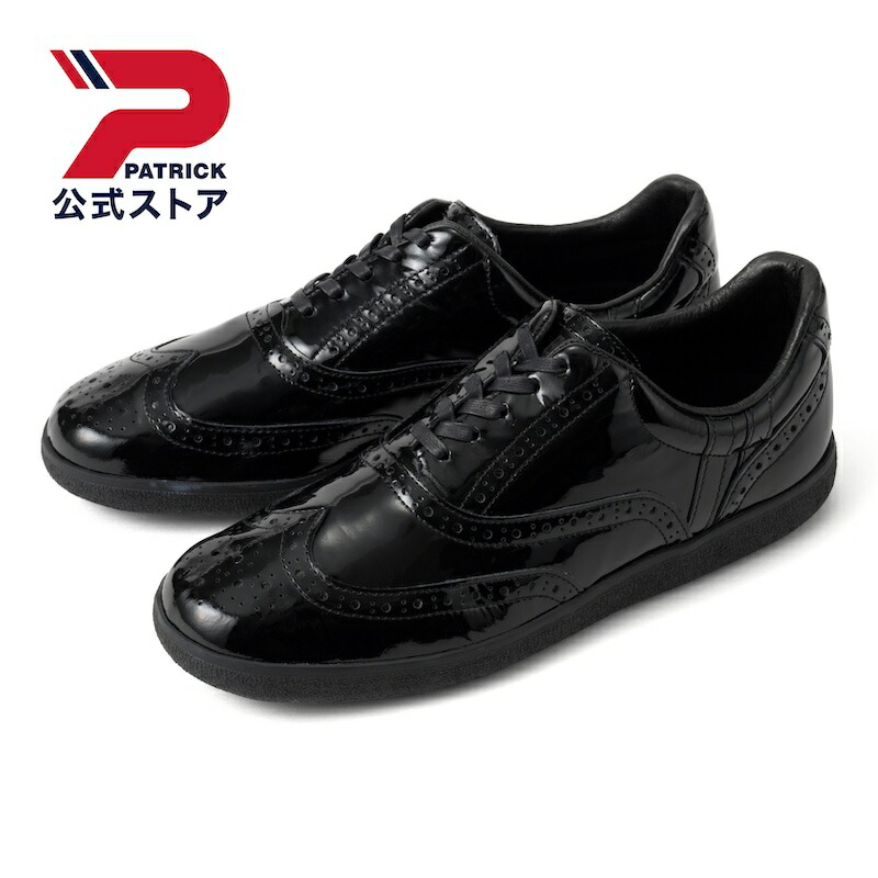 【公式】 パトリック LOMALOMA-C ロマロマ・シー ｜ 日本製 スニーカー シューズ 靴 ユニセックス メンズ レディース ｜ ローカット カジュアル シンプル おしゃれ きれいめ エナメル ブラック