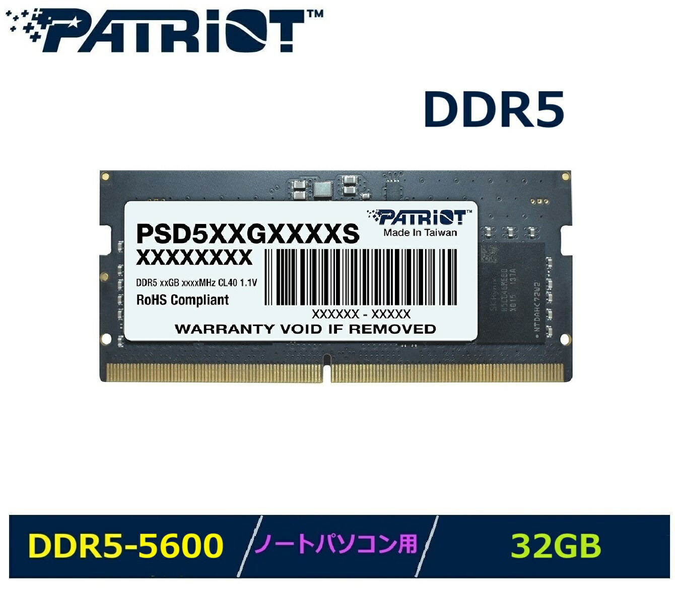 楽天市場】32gb ddr5 5600 ノート メモリ crucial PC5 44800 sodimm
