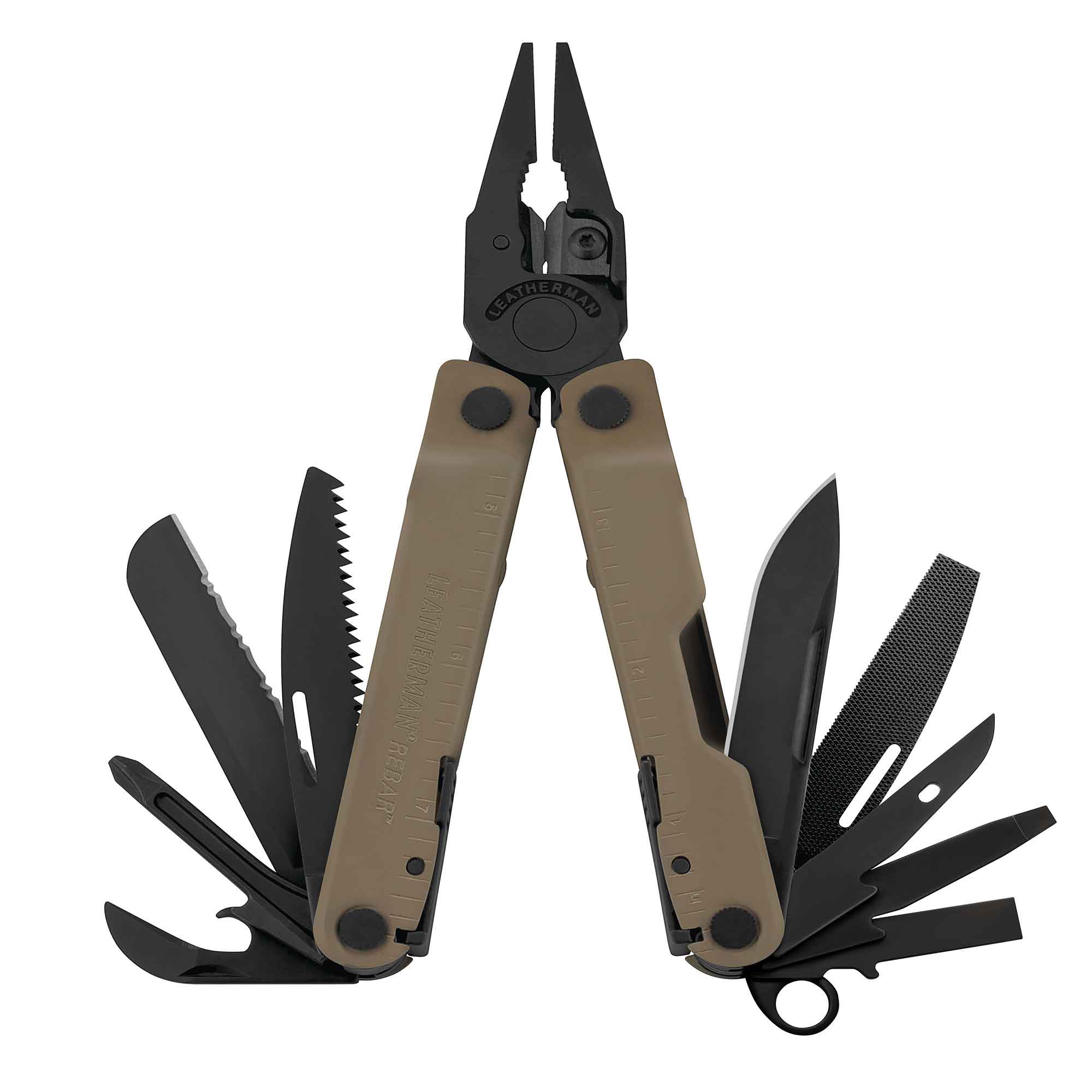公式 LEATHERMAN レザーマン アウトドア マルチツール 十徳ナイフ キャンプ REBAR （リーバー） COYOTE 防災 日本正規品 25年保証