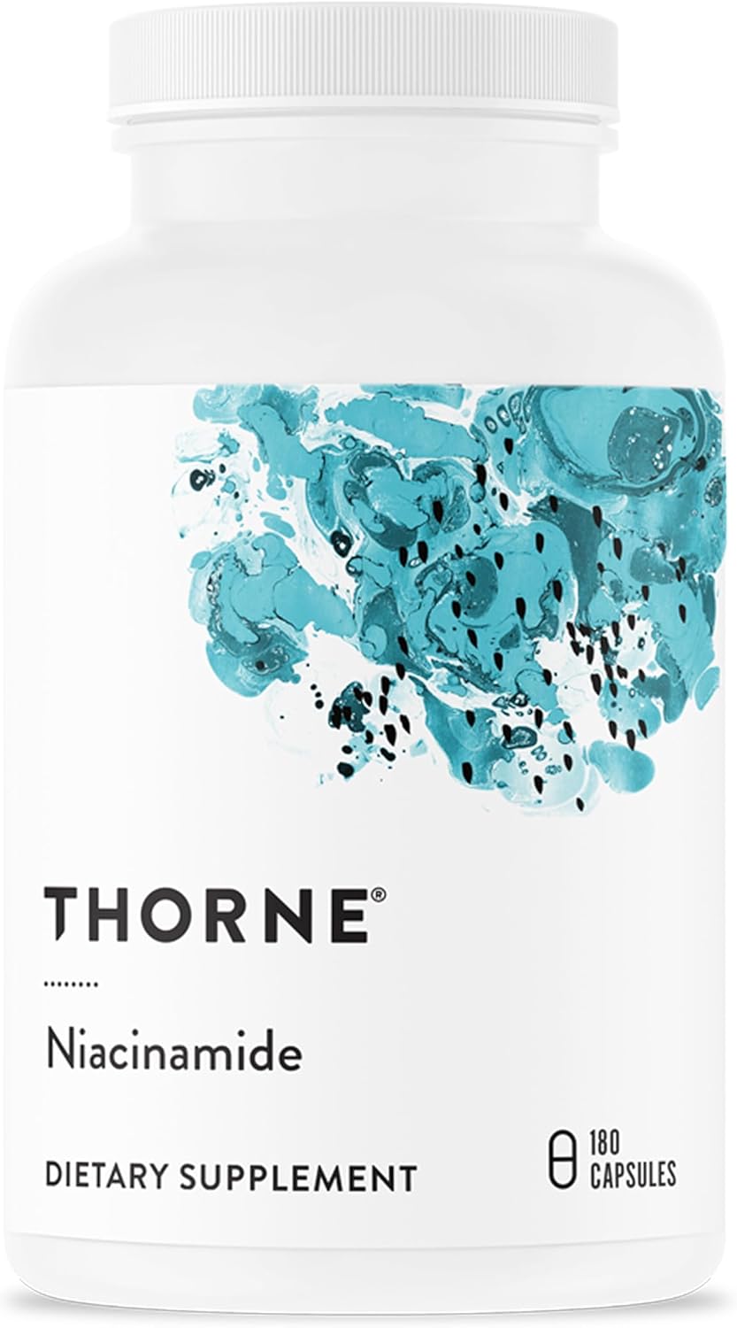 Thorne (ソーン) ナイアシンサプリメント ナイアシンアミド 500mg フラッシュフリー カプセル 180粒