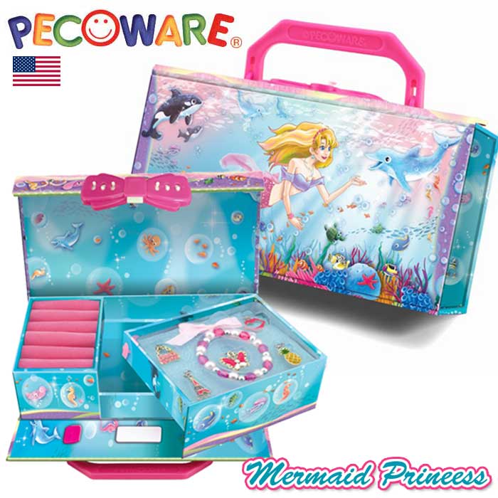 楽天市場 あす楽対応 ジュエリーボックス 宝石箱 子供 Mermaid Prineess マーメードプリンセス 女の子ダイアルロック式の鍵付き秘密ボックス 入学 祝い プレゼント かわいい 中学生 小学生 小学校 誕生日 バレエ 子供バッグ パールパティ