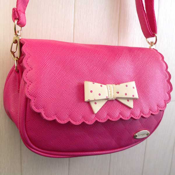 楽天市場 ショルダーバッグ キッズ 子供 女の子 バッグ リボン ドット