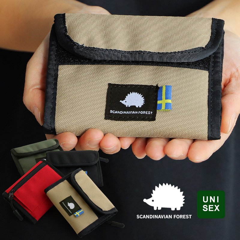 楽天市場 ウォレット 財布 二つ折り財布 ワンポイント コーデュラ R 撥水 テフロン加工 ポリエステル カジュアル レディース メンズ 40代 50 代 おしゃれ Scandinavian Forest スカンジナビアン フォレスト メール便25 ｐａｔｙ