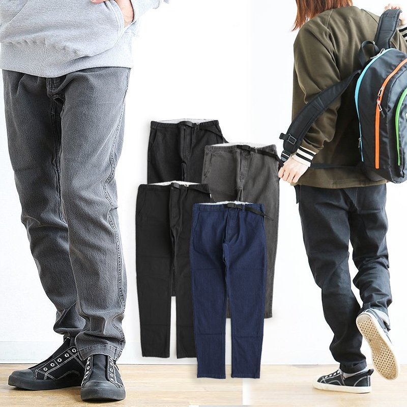 楽天市場 パンツ テーパード テーパードパンツ クライミング パンツ ストレッチ デニム ツイル ウエストゴム ウェビングベルト カジュアル メンズ レディース 40代 50代 ｐａｔｙ
