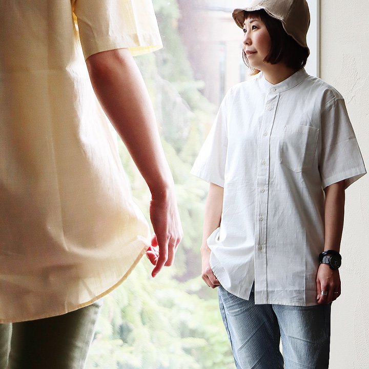 HER.2025年春夏 スタンドカラーシャツ