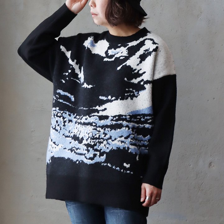 ニット 長袖 レディース クルーネック ゆったり プルオーバー ジャガード 風景画 柄編み セーター デザインニット オーバーサイズ カジュアル 秋 冬 パティ 楽天市場】ニット 長袖 レディース クルーネック ゆったり プル