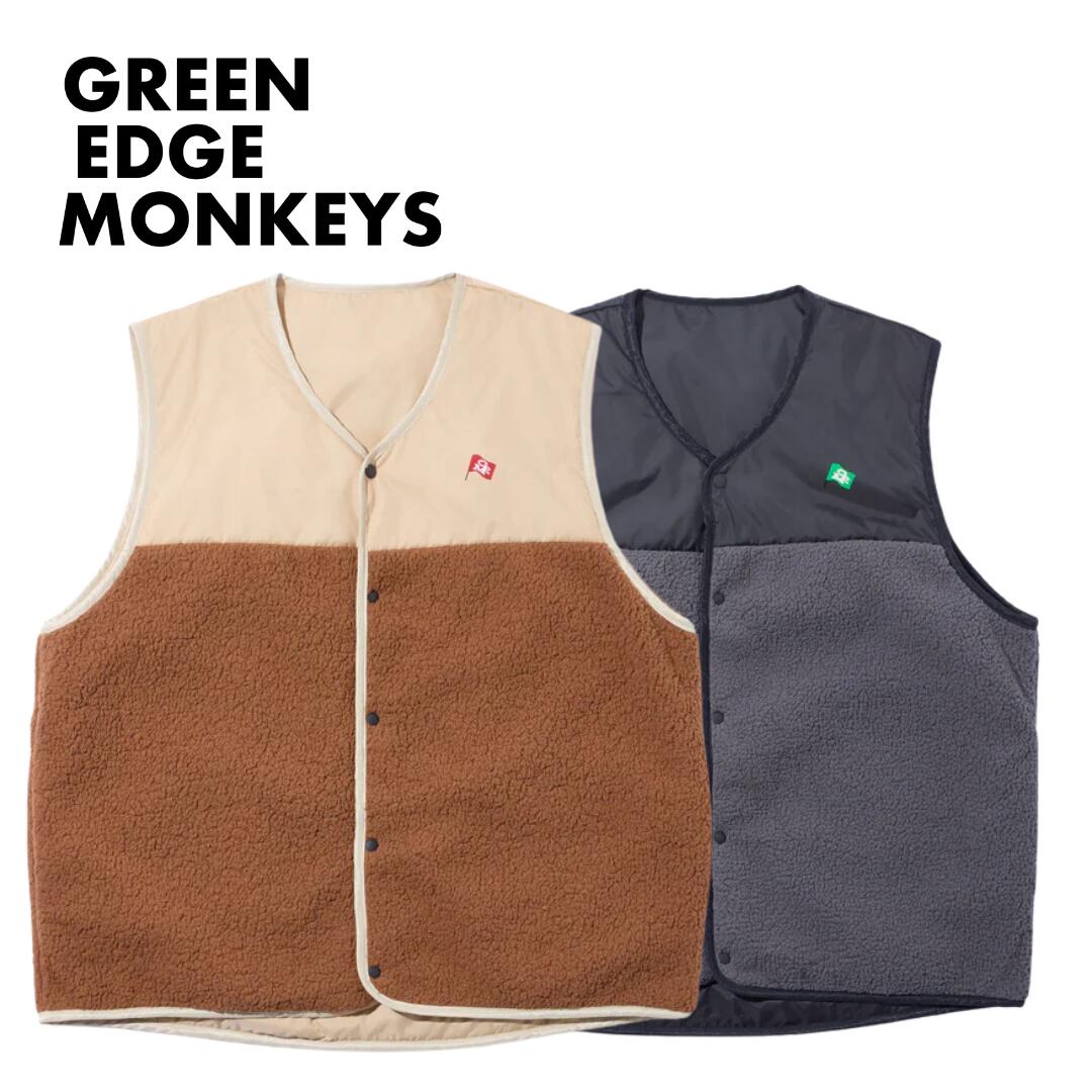 【送料無料】 GREEN EDGE MONKEYS グリーンエッジモンキーズ Reversible vest #4101-56 メンズ ゴルフ ウェア ベスト リバーシブル M/L 50364101