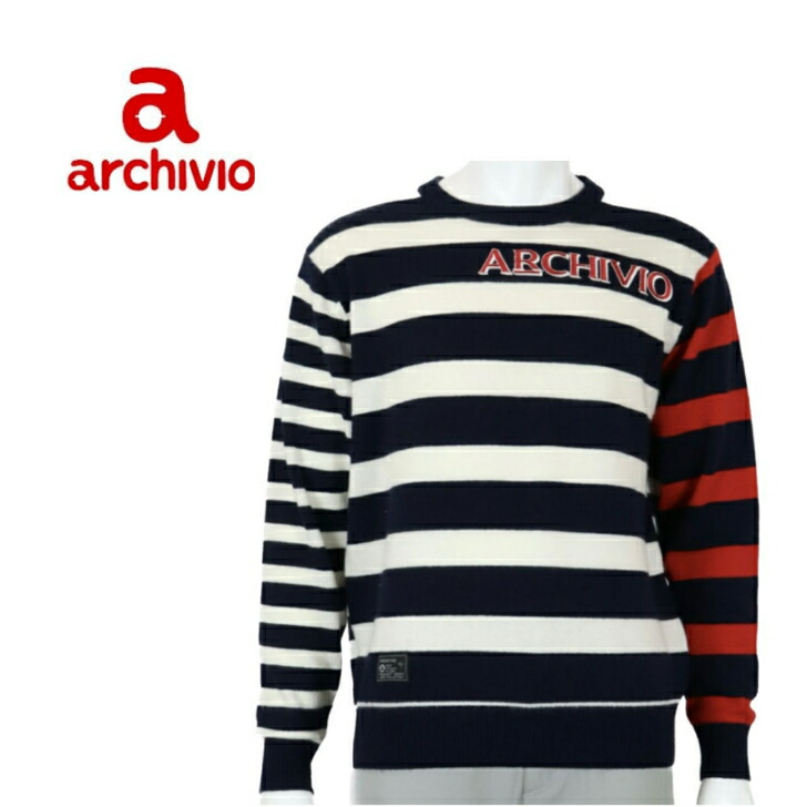 新品未使用　アルチビオ　長袖　モックネック　48 L archivio（アルチビオ） 【archvio】アルチビオ 袖ライン UV 速乾 プル