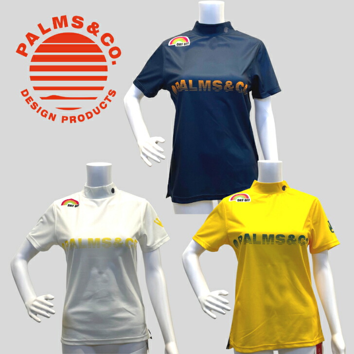 【送料無料】 SALE！ KIWI＆CO. Palms＆Co. キウィアンドコー レディース ゴルフウェア モックネック ロゴ ストレッチ性 吸水速乾 UVカット 通気性 涼しい S/M/L KIWI5SP01L231 セール