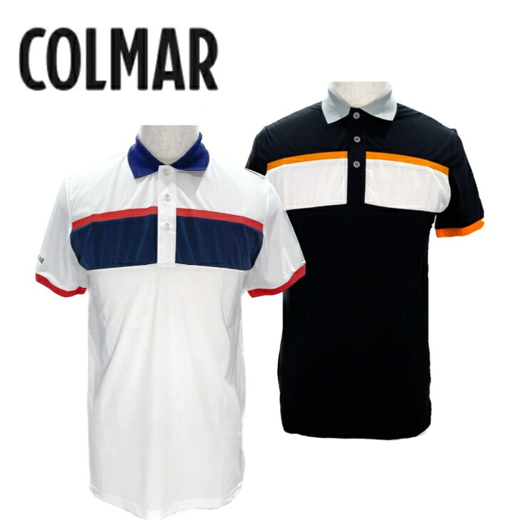 【送料無料】 50％OFF！OUTLET！COLMAR コルマー メンズ ゴルフ ゴルフウェア ポロシャツ ポロ 半袖 ストレッチ性 通気性 速乾性 UVカット XS/S 7624-6QE6B｜Pauls　for　green