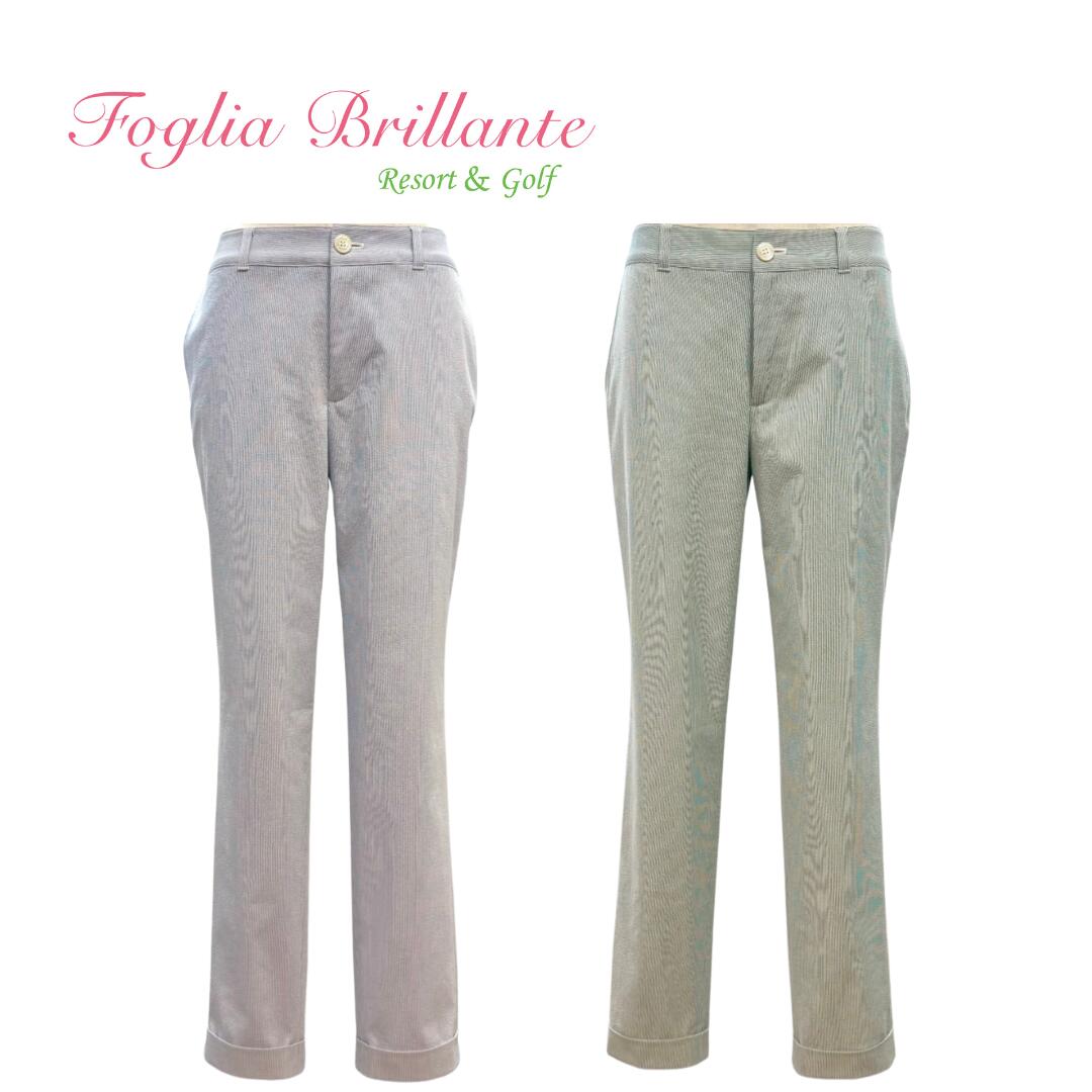 【送料無料】 Foglia Brillante フォーリアブリランテ 裾ダブルロングパンツ レディース ゴルフ ゴルフウェア 通気性 ストレッチ 速乾性 M/L FBAL-LPNT24｜Pauls　for　green