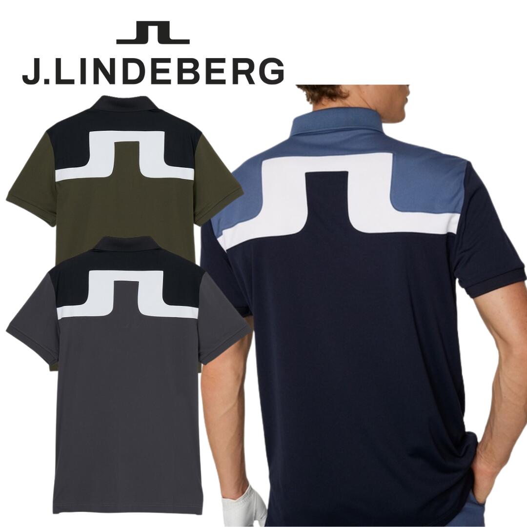 【貨物輸送無料】 J.LINDEBERG Jリンドバーグ カラーブロックバックブリッジ半袖ポロ メンズ ゴルフ ゴルフお召しもの スポーツシャツ 半袖 速乾燥した 44/46/48  07124845 071-24845 SALE 大売り出し