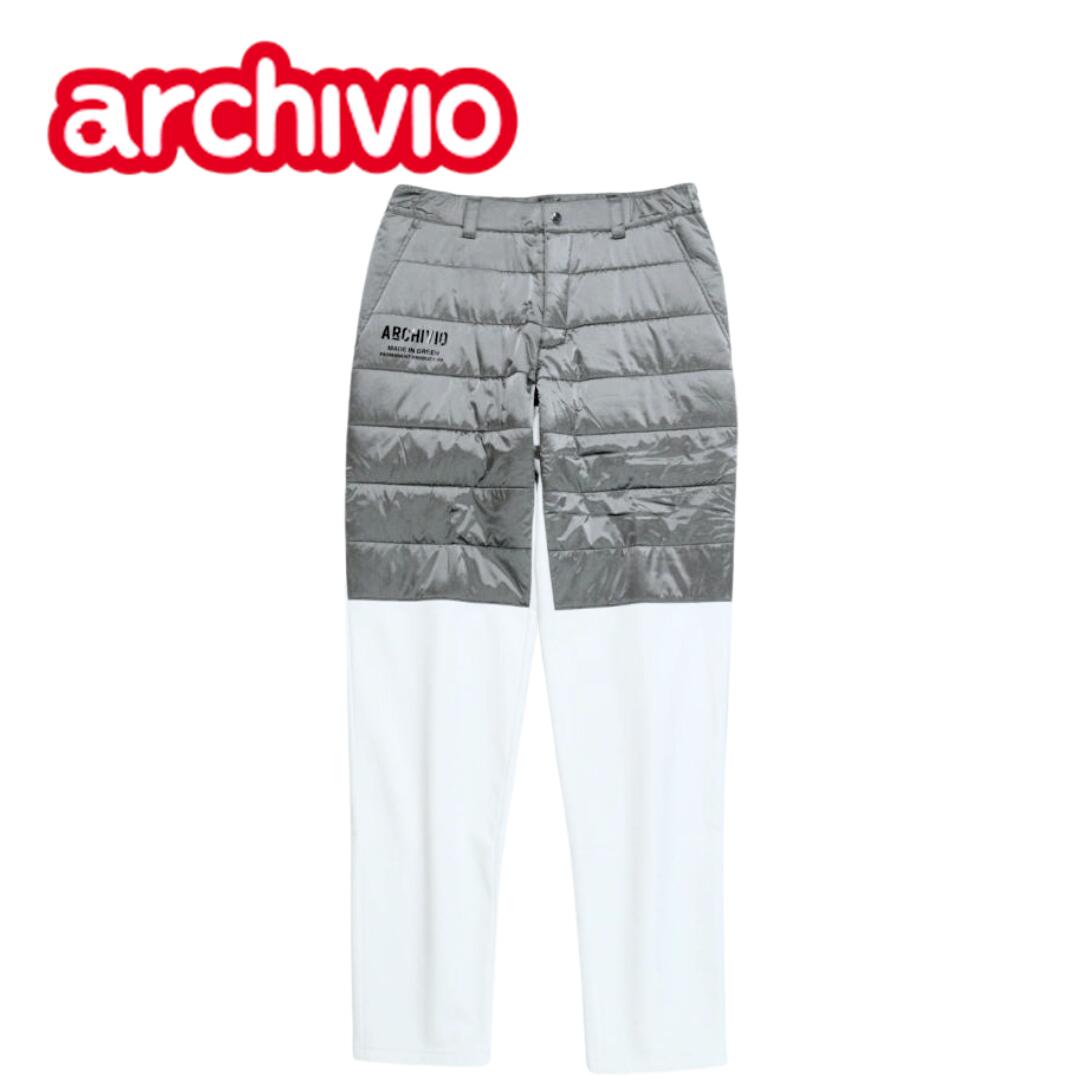 【貨物輸送無料】 archivio アルチビオ 異原料品うつり変わり撥水ズボン下 メンズ ゴルフ 御召しもの 落ち込む キルティング 撥水 保温 防寒 46/48 M/L A527103