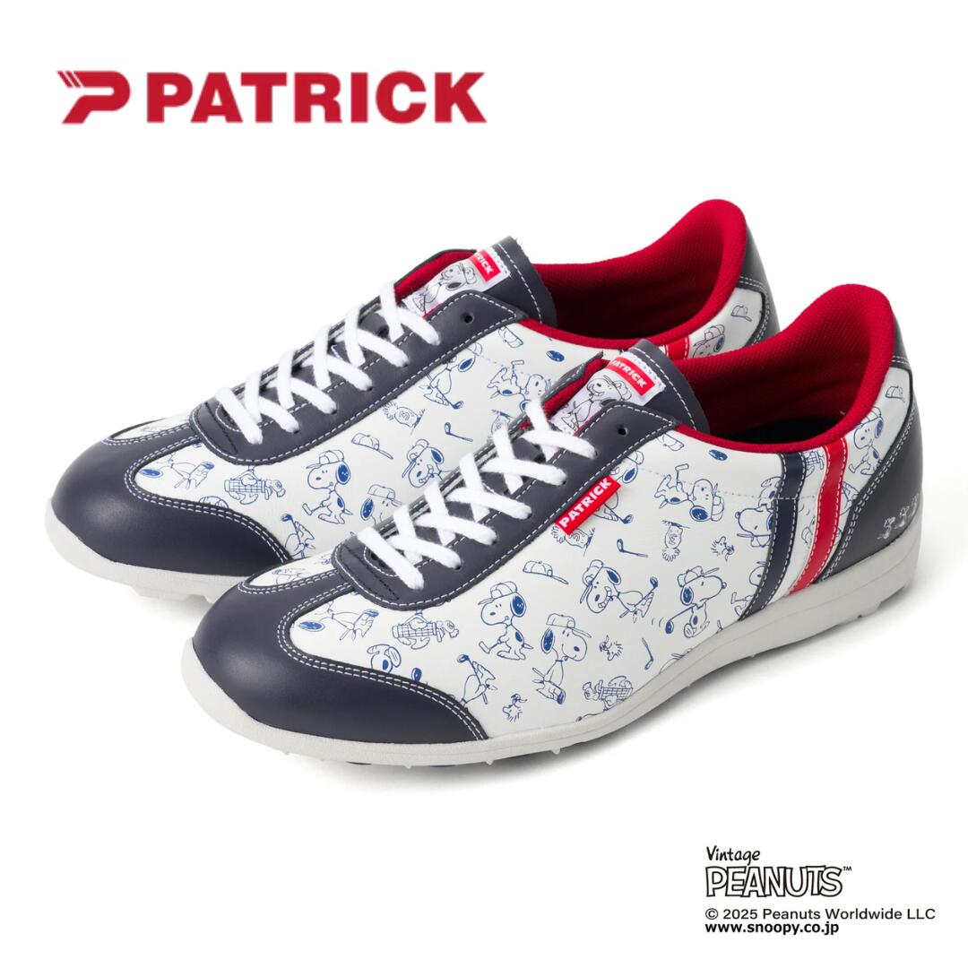 パトリック☆スヌーピー  ゴルフシューズ SNOOPY（スヌーピー）をデザインのテーマにした、ゴルフシューズが販売