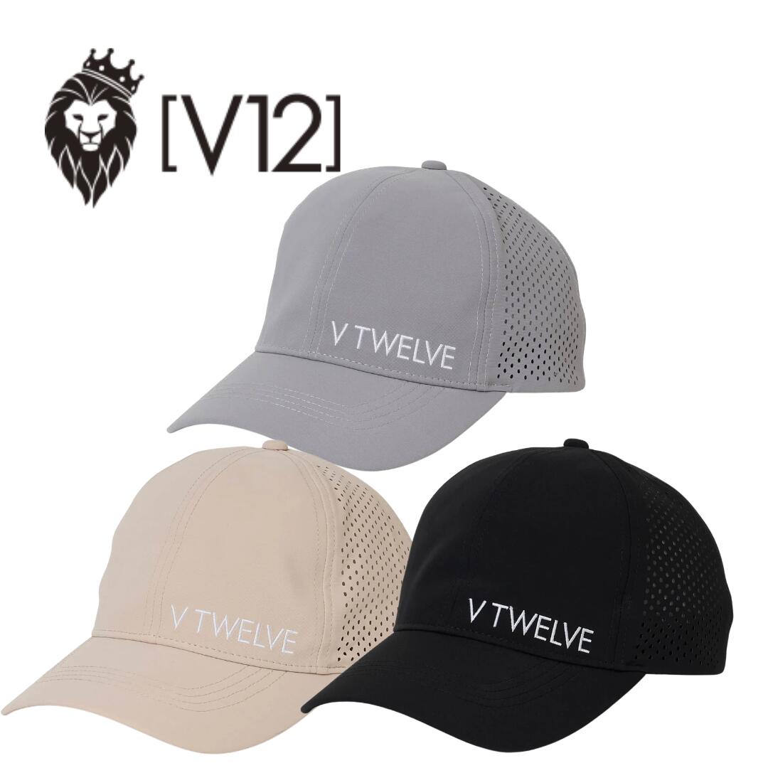 【貨物輸送無料】 V12 ブイトゥエルブ PUNCHED CAP メンズ レディース ゴルフ 旗がしら 鳥打ち帽 汗打ちきり付 大きさ合わせる能力のある 洗い濯ぎ能力のある 差し上げ物 差し上げ物 V122610-CP10