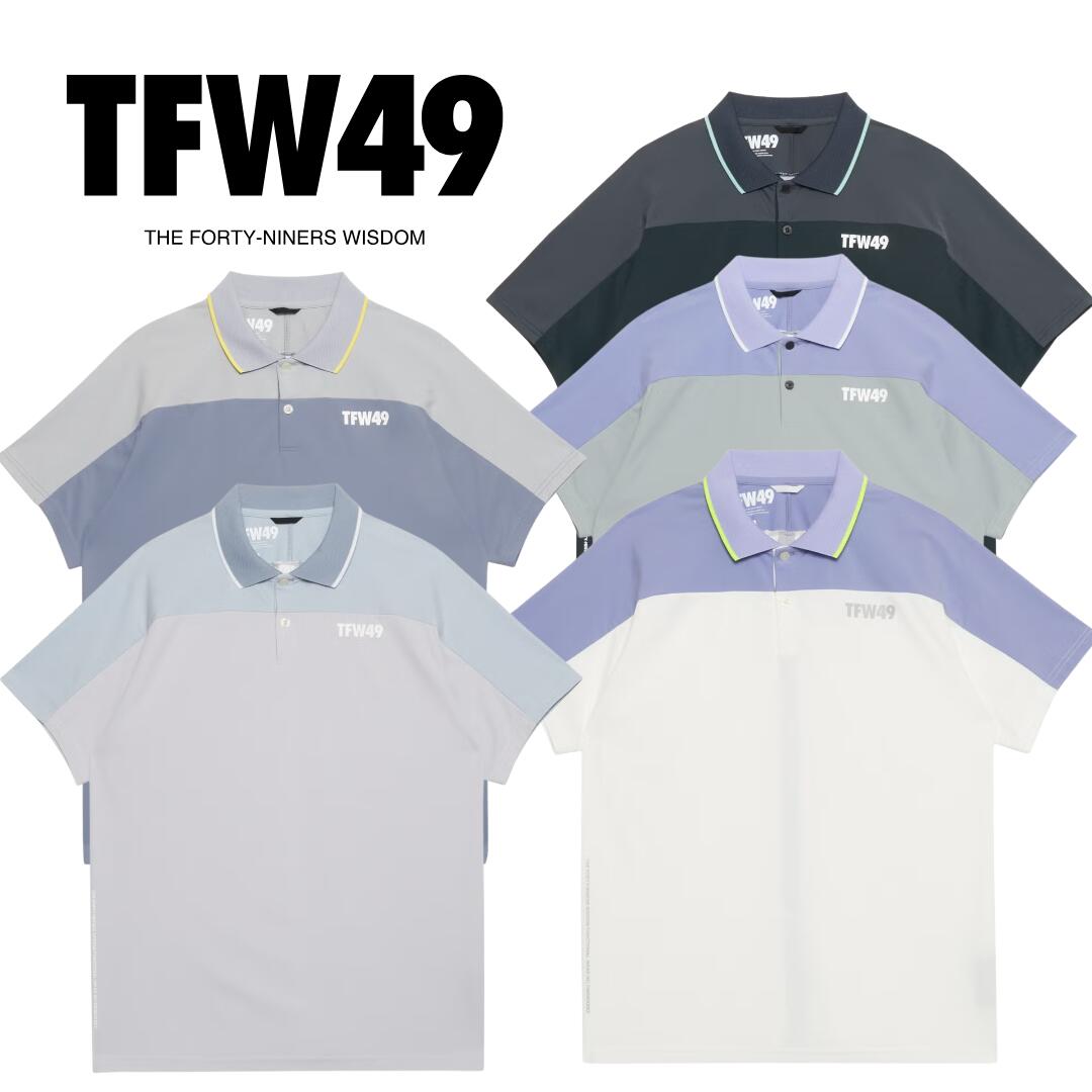 【貨物輸送無料】 TFW49 ティーエフダブリューフォーティーンナイン SIDE MESH POLO メンズ ゴルフ御召しもの スポーツシャツ 通気性 速乾燥した 大きさL T102610022