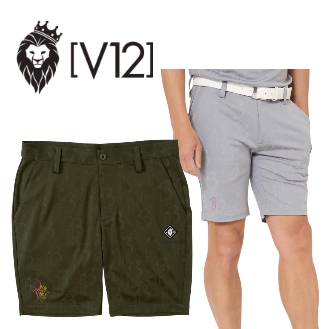 【送料無料】 V12 ブイトゥエルブ 1PIU1UGUALE3 GOLF ウノピュウノウグァーレトレ V12113 DUAL SHORTS メンズ ゴルフウェア ショートパンツ コラボ 速乾性 M L セットアップ V122611-HP19｜Pauls　for　green