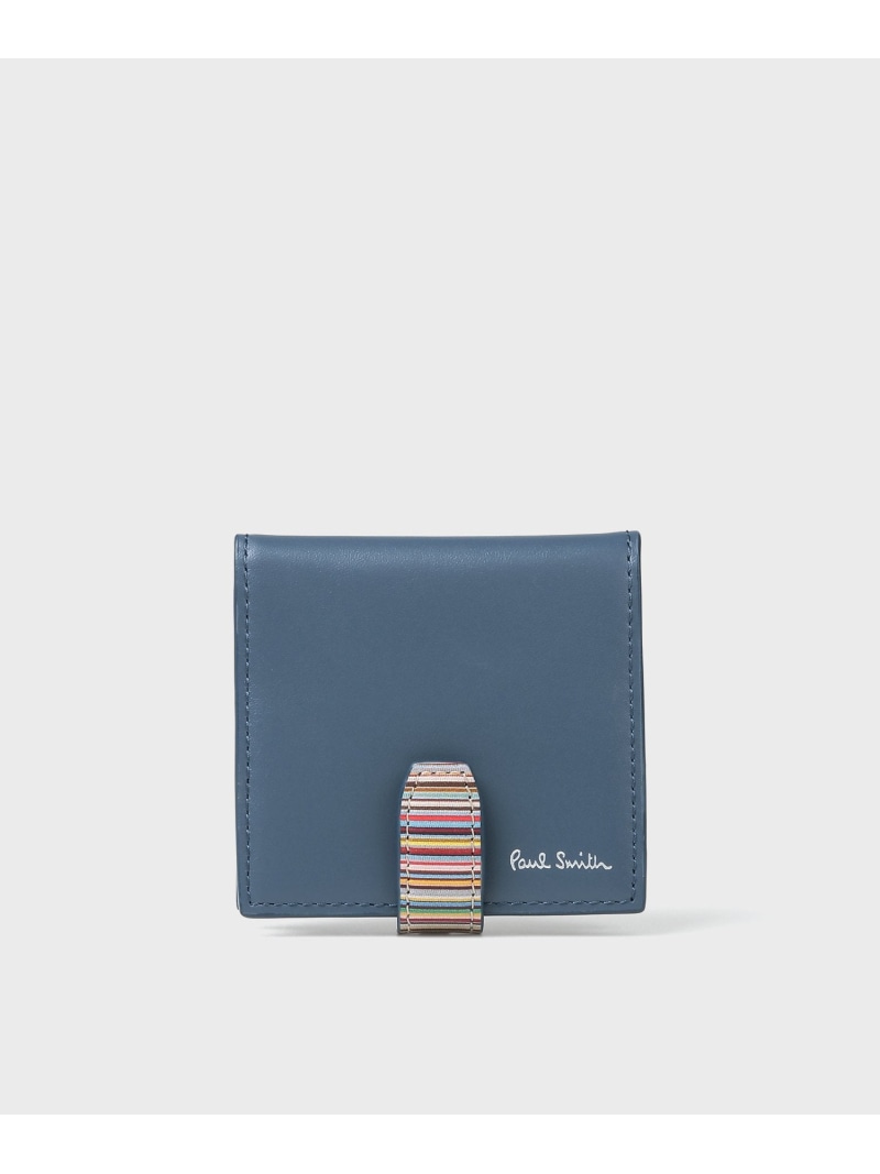 【堅苦しさ】シグネチャーストライプタブコインケース Paul Smith 極点・スミス 逃げ口 紙入れ・合切袋・入れもの 紙入れ 黒いこと 赤銅色 青み【貨物輸送無料】[ Fashion]