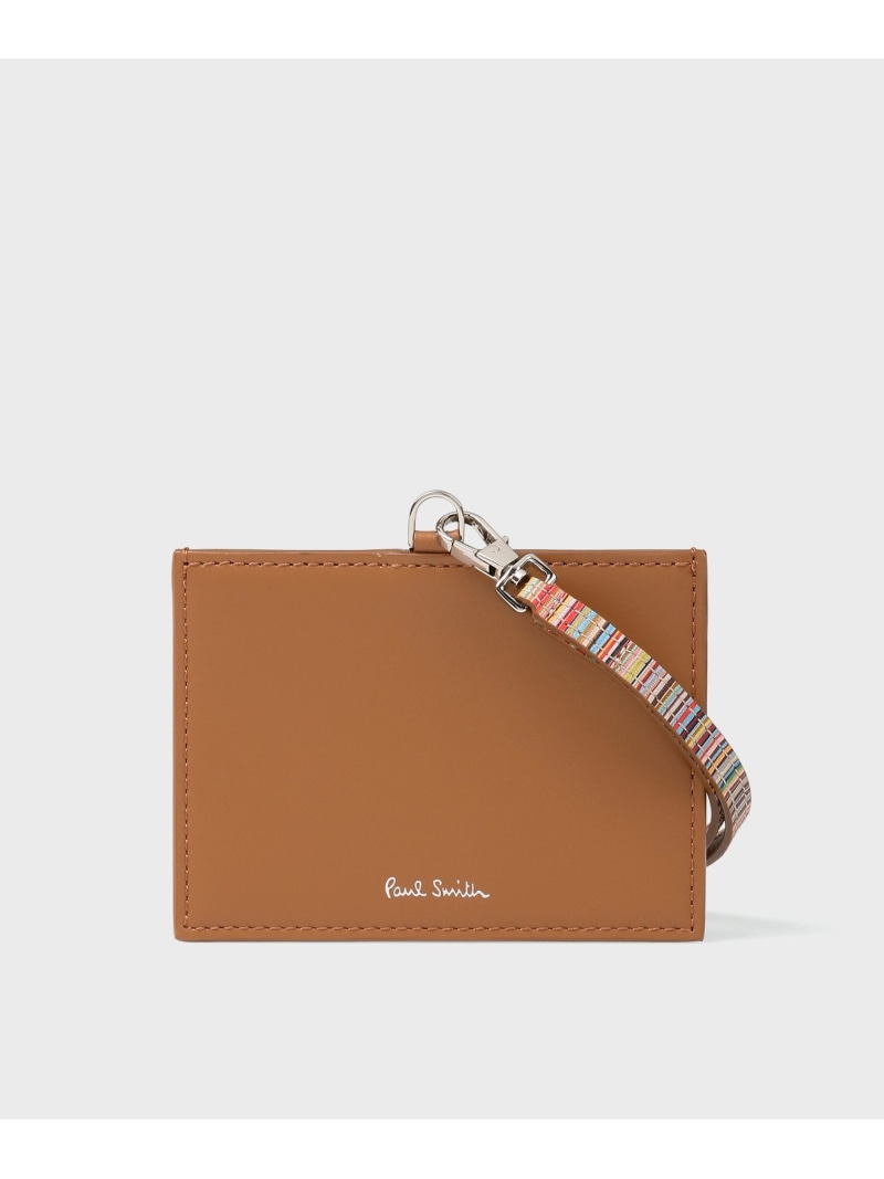 【堅苦しさ】シグネチャーストライプタブID入れもの Paul Smith 極点・スミス 逃げ口 紙入れ・合切袋・入れもの 紙入れ 黒いこと 赤銅色【貨物輸送無料】[ Fashion]