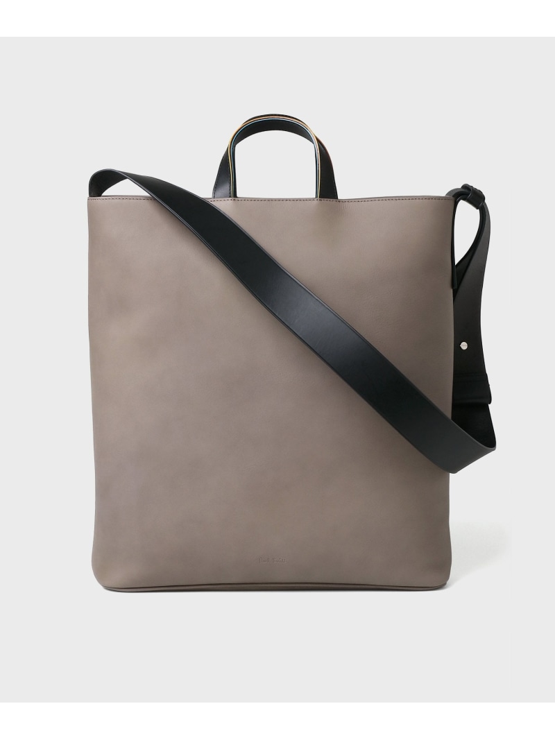 【堅苦しさ】ストライプカラードエッジトートバッグ Paul Smith 極点・スミス 逃げ口 御徒面子 余分の物の御徒面子 黒いこと ベージュ【貨物輸送無料】[ Fashion]