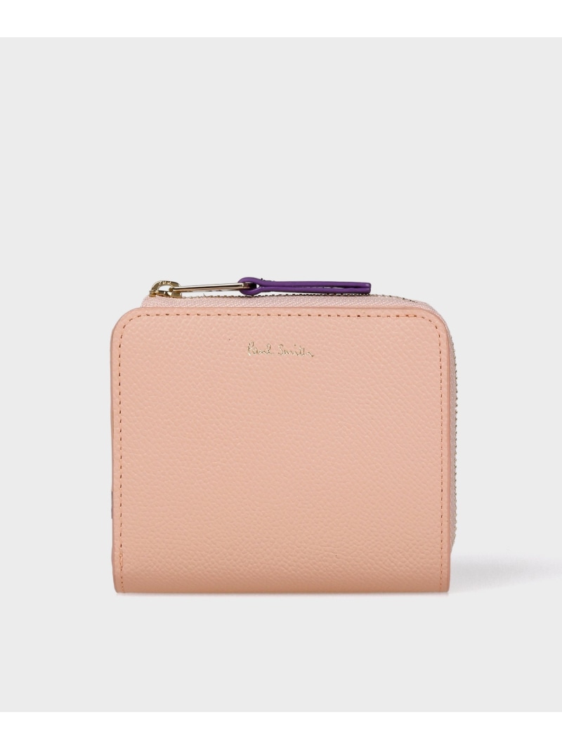 【SALE／30%OFF】【公式】レモンプリント ラウンドジップ 2つ折り財布 Paul Smith ポール・スミス　アウトレット 財布・ポーチ・ケース 財布 ピンク【RBA_E】【送料無料】[ Fashion]