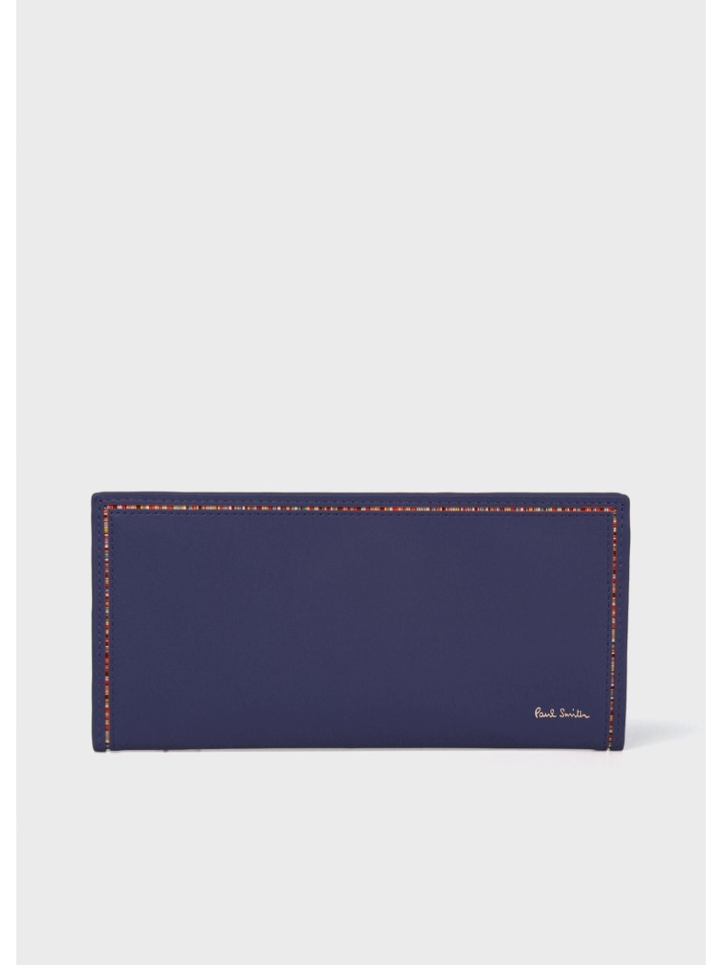 【SALE／30%OFF】【公式】ストライプインセット 長財布 Paul Smith ポール・スミス　アウトレット 財布・ポーチ・ケース 財布 ブルー グレー【RBA_E】【送料無料】[ Fashion]