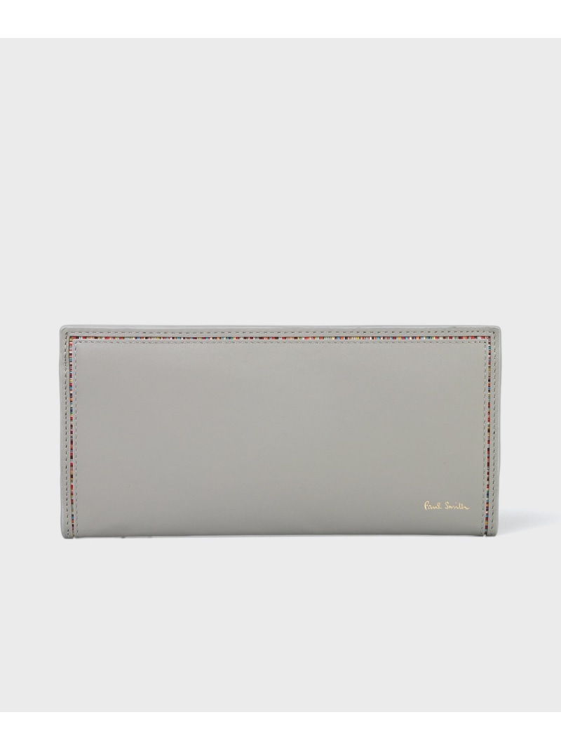 【SALE／30%OFF】【公式】ストライプインセット 長財布 Paul Smith ポール・スミス　アウトレット 財布・ポーチ・ケース 財布 グレー【RBA_E】【送料無料】[ Fashion]｜Paul Smith BAG公式アウトレット店