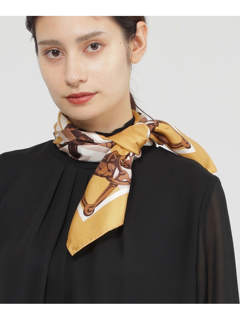 【SALE／26%OFF】【eclat掲載】シャドウベルトスカーフ Paul Stuart ポール・スチュアート ファッション雑貨 スカーフ・バンダナ ネイビー イエロー【RBA_E】【送料無料】[ Fashion]