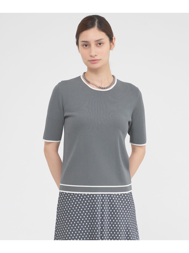 【SALE／18%OFF】【ウォッシャブル】アセテートストレッチ プルオーバー Paul Stuart ポール・スチュアート トップス ニット グレー ベージュ ネイビー【RBA_E】【送料無料】[ Fashion]