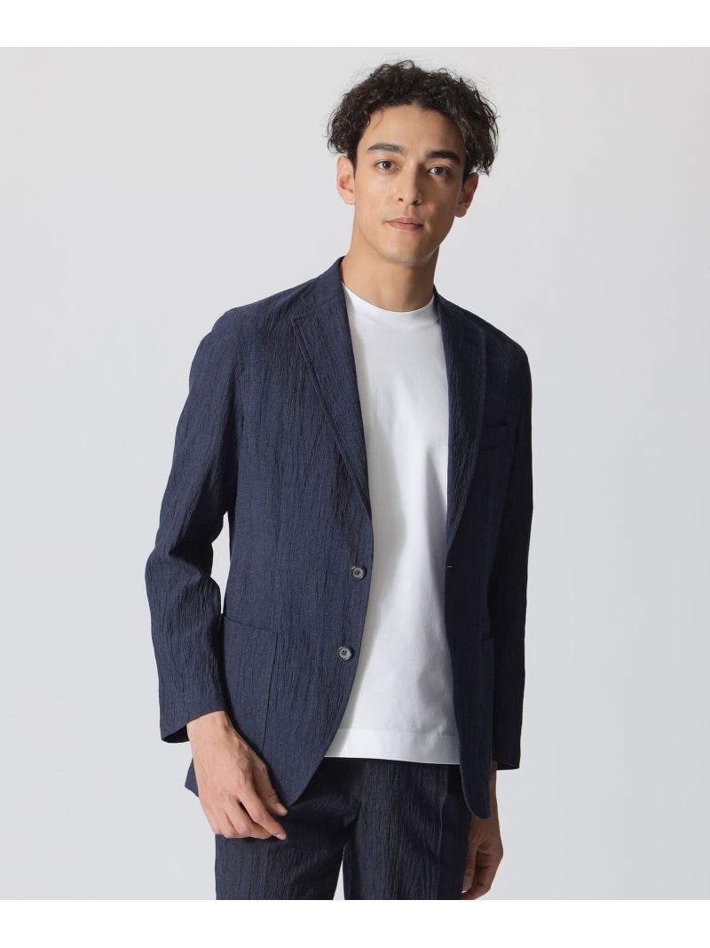 【SALE／16%OFF】ワッシャープリント カジュアルジャケット Paul Stuart ポール・スチュアート ジャケット・アウター テーラードジャケット・ブレザー ブラック ネイビー【RBA_E】【送料無料】[ Fashion]
