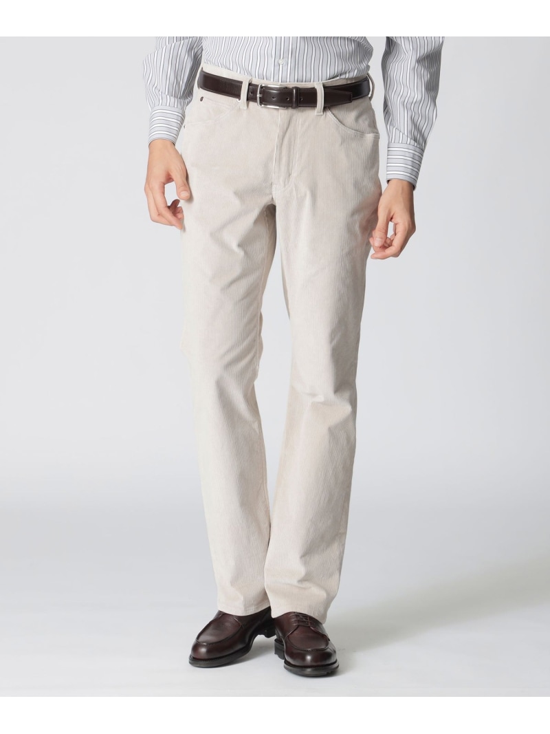 【SALE／30%OFF】【数量限定】「COLLECTION LINE」コーデュロイストレッチ ブーツカット5ポケットパンツ Paul Stuart ポール・スチュアート パンツ その他のパンツ ブラック ホワイト【RBA_E】【送料無料】[ Fashion]