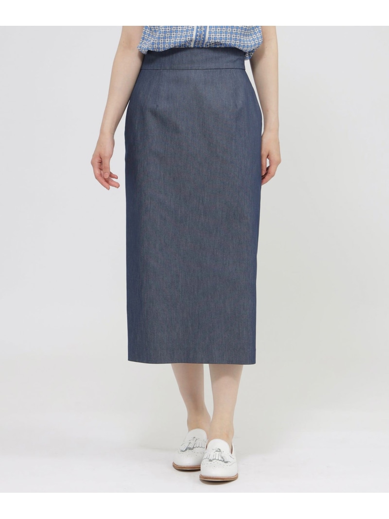 【SALE／20%OFF】【ウォッシャブル】クールデニム スカート Paul Stuart ポール・スチュアート スカート その他のスカート ネイビー【RBA_E】【送料無料】[ Fashion]｜Paul Stuart