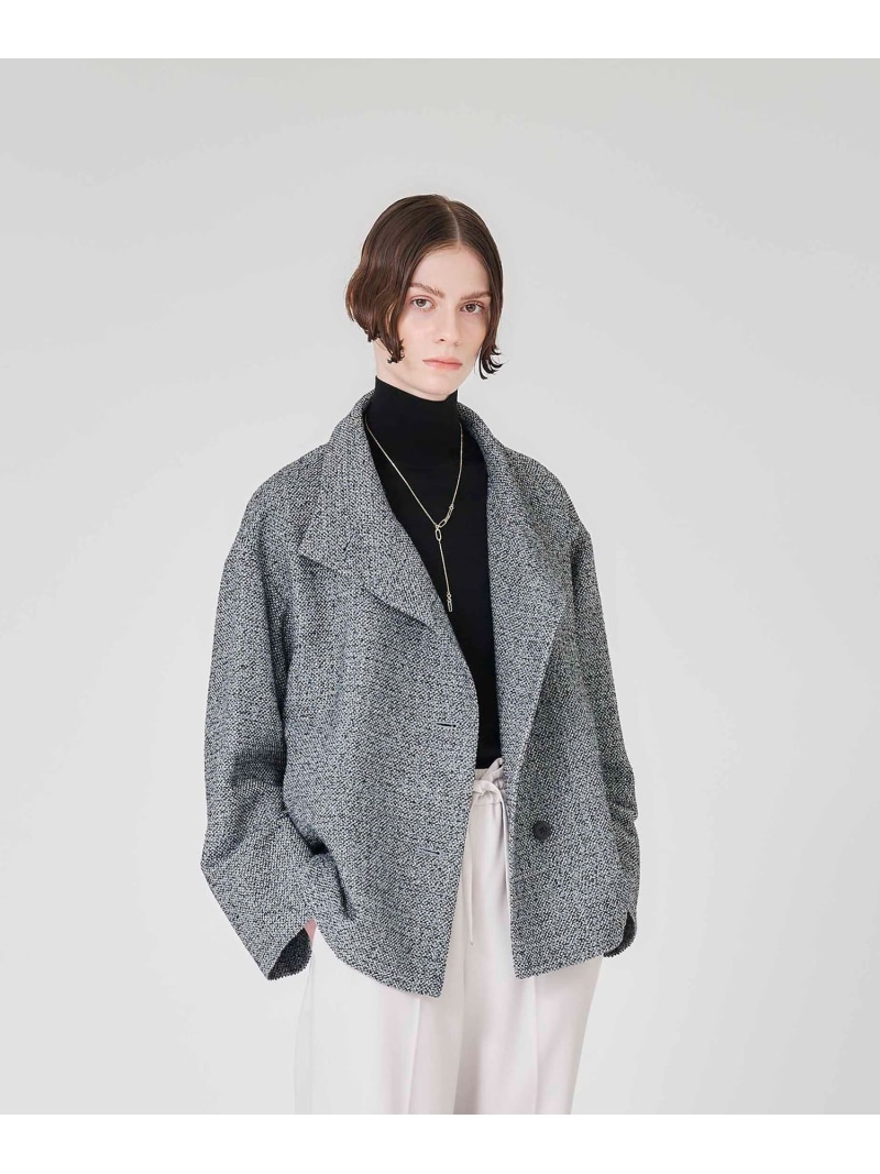 【SALE／29%OFF】ライトミックスツイード コート Paul Stuart ポール・スチュアート ジャケット・アウター その他のジャケット・アウター ブラック【RBA_E】【送料無料】[ Fashion]｜Paul Stuart