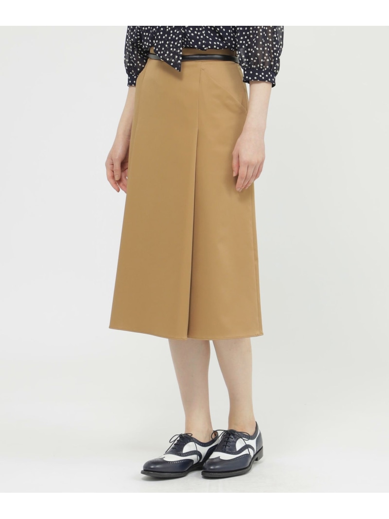 【SALE／28%OFF】【ウォッシャブル】サテンストレッチ スカート Paul Stuart ポール・スチュアート スカート その他のスカート ブラウン ネイビー【RBA_E】【送料無料】[ Fashion]