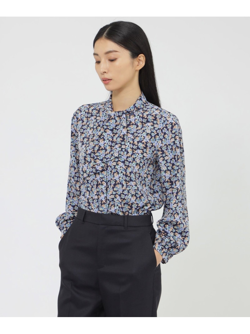 【SALE／31%OFF】【WEB・一部店舗限定/ウォッシャブル】スモールフラワー ブラウス Paul Stuart ポール・スチュアート トップス シャツ・ブラウス ブラウン ブルー【RBA_E】【送料無料】[ Fashion]｜Paul Stuart