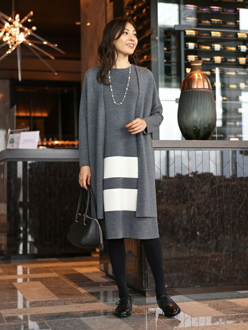 ラグジュアリーウール ニットワンピース Paul Stuart ポール スチュアート ワンピース シャツワンピース グレー ブラウン 送料無料 Rakuten Fashion Bullpadel Cl