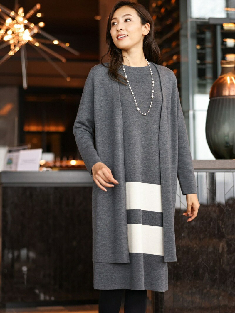 ラグジュアリーウール ニットワンピース Paul Stuart ポール スチュアート ワンピース シャツワンピース グレー ブラウン 送料無料 Rakuten Fashion Bullpadel Cl