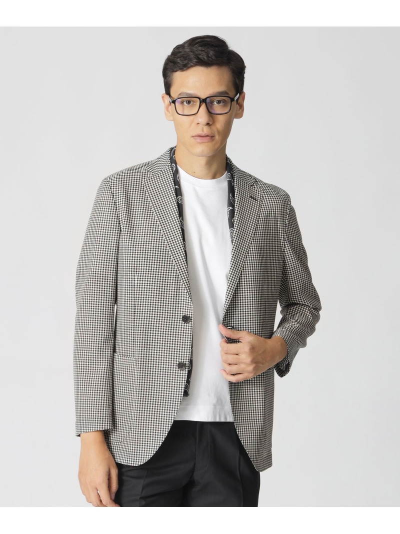 【SALE／34%OFF】【STUART'S TRAVELER】マナードシェパードチェックジャケット Paul Stuart ポール・スチュアート ジャケット・アウター テーラードジャケット・ブレザー グレー ネイビー【RBA_E】【送料無料】[ Fashion]