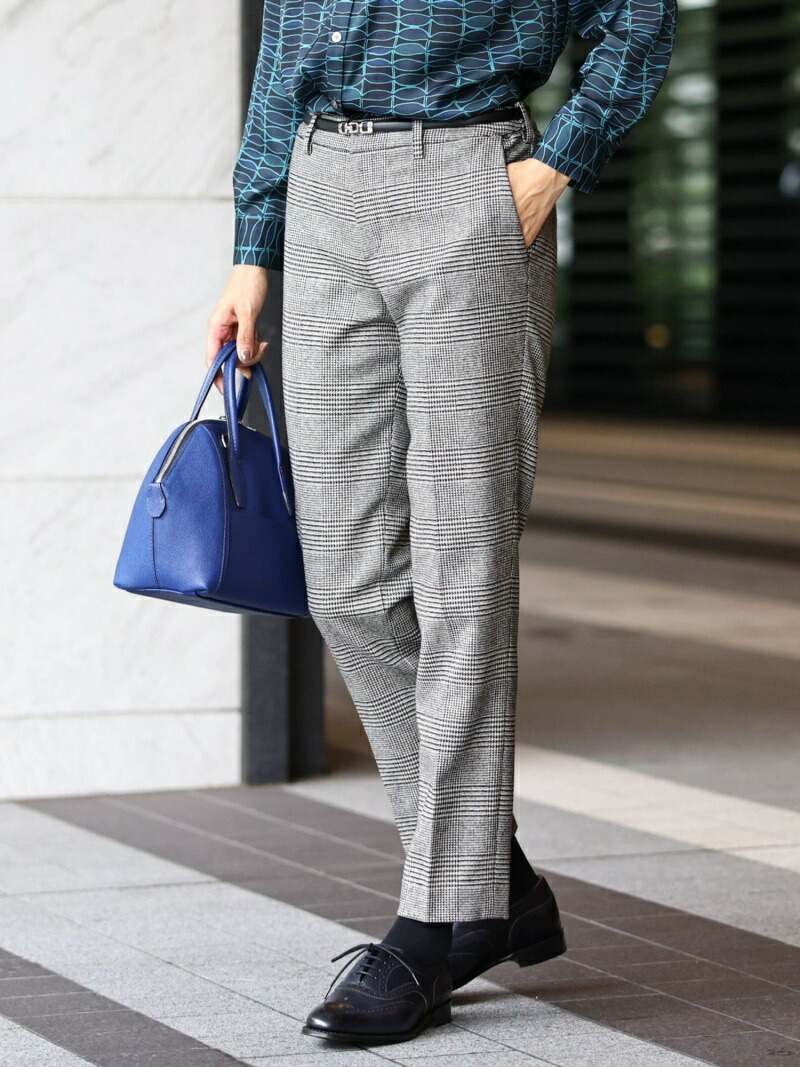 グレンチェックツイード パンツ Paul Stuart ポール スチュアート パンツ ジーンズ スラックス ドレスパンツ ブラック 送料無料 Rakuten Fashion Bullpadel Cl