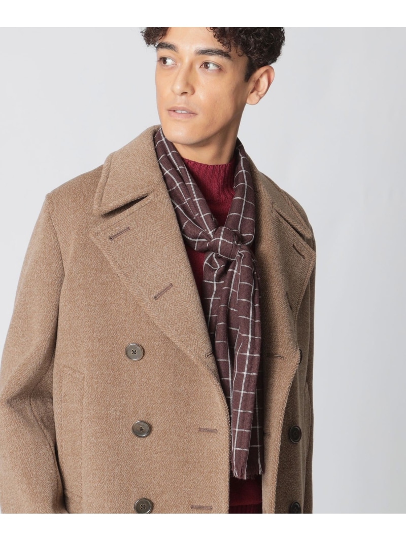【SALE／30%OFF】【COLLECTION LINE】ウールシルクストール Paul Stuart ポール・スチュアート ファッション雑貨 マフラー・ストール・ネックウォーマー レッド ネイビー【RBA_E】【送料無料】[ Fashion]