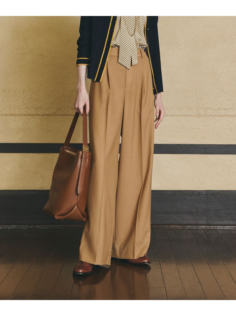 【SALE／30%OFF】【ウォッシャブル】ウール混ボイル パンツ Paul Stuart ポール・スチュアート パンツ スラックス・ドレスパンツ グレー ブラウン【RBA_E】【送料無料】[ Fashion]