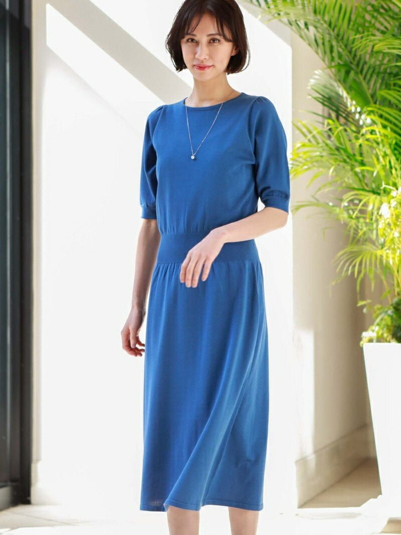 ポール スチュアート Paul ワンピース レディース ニッティングギャザー ニッティングギャザー Paul ネイビー 送料無料 Rakuten Stuart ワンピース ウォッシャブル Stuart ワンピース Paul シャツワンピース ホワイト ポール スチュアート ブルー ネイビー 送料