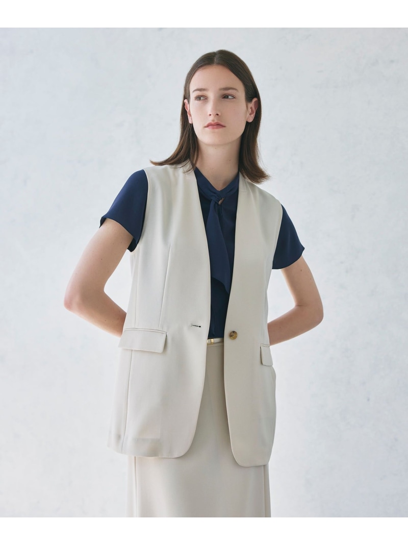 【SALE／30%OFF】【ウォッシャブル/接触冷感/UV対策/吸水速乾】2wayストレッチカラミ ジレ Paul Stuart ポール・スチュアート ジャケット・アウター その他のジャケット・アウター ベージュ ネイビー【RBA_E】【送料無料】[ Fashion]