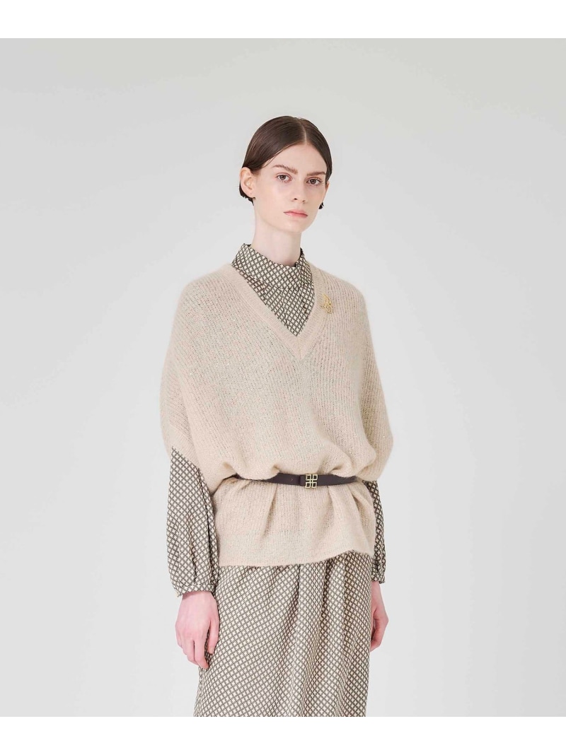 【SALE／20%OFF】シークインモヘヤ プルオーバー Paul Stuart ポール・スチュアート トップス ニット ベージュ【RBA_E】【送料無料】[ Fashion]