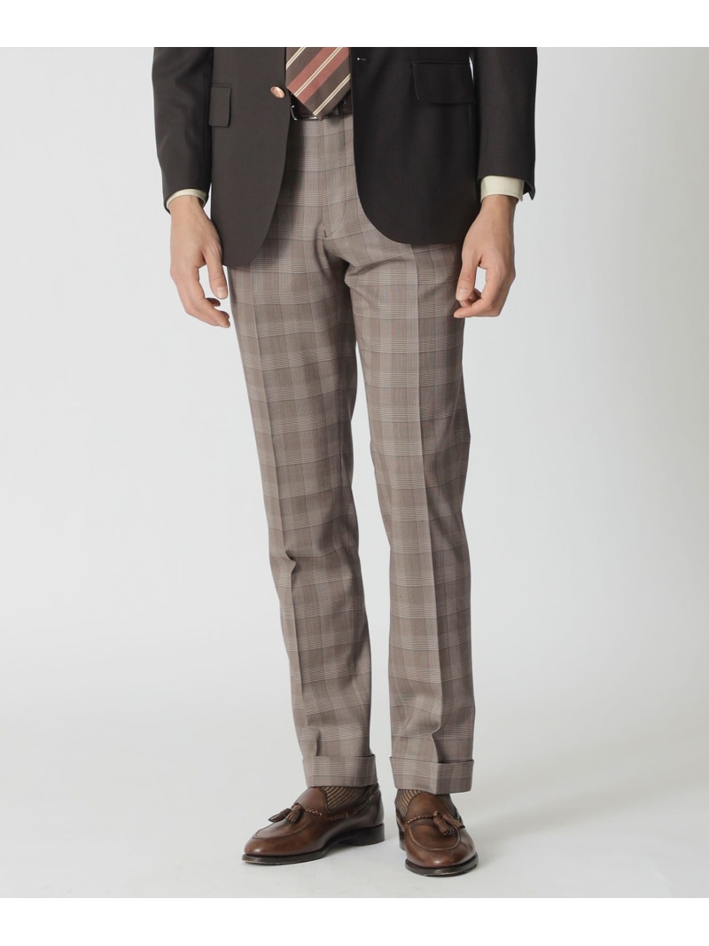 【SALE／40%OFF】【Nikkei magazine掲載】【BAKER】グレナカートチェックトラウザーズ Paul Stuart ポール・スチュアート パンツ スラックス・ドレスパンツ ブラウン【RBA_E】【送料無料】[ Fashion]｜Paul Stuart