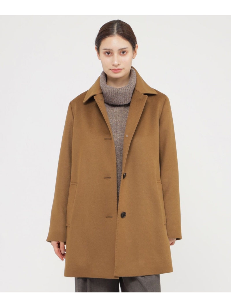 【SALE／34%OFF】ウールカシミヤビーバー ステンカラーコート Paul Stuart ポール・スチュアート ジャケット・アウター ステンカラーコート ブラウン ネイビー【RBA_E】【送料無料】[ Fashion] 47,520円
