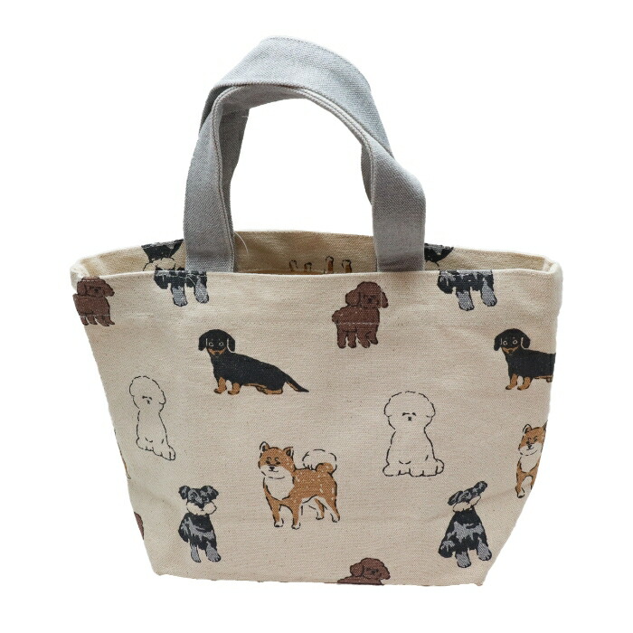 楽天市場】ビション パターン ミニトート 犬柄 トートバッグ ビション