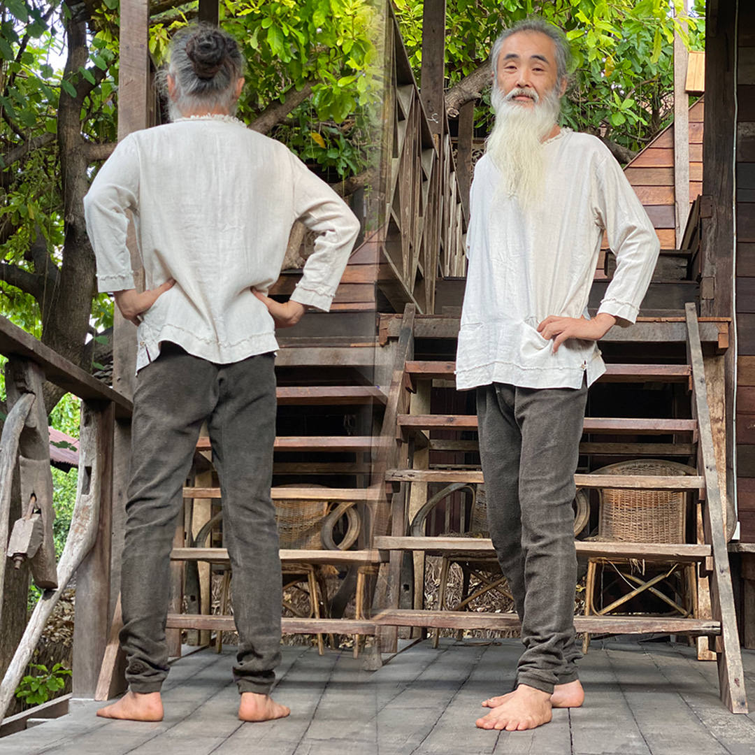 Asana ヘンプコットン アジアンファッション インナー エスニック スウエット パンツ メンズジェンダーフリー ユニセックス リゾートコーデ 草木染め 最大の割引 スウエット