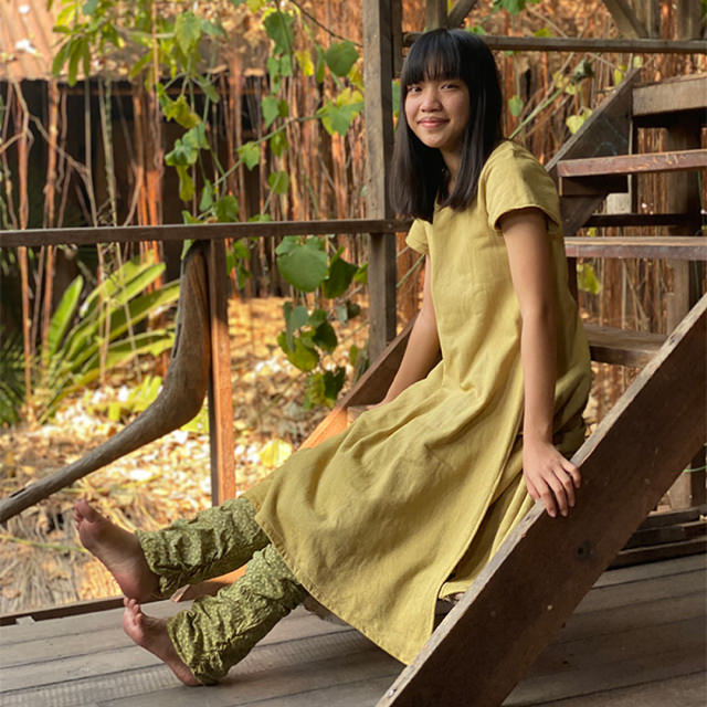 sana ヘンプコットン New 麻柄プリント レッグウォーマー 草木染め 綿麻 100 麻混 エスニック アジアンファッション レディース リゾートコーデ Alltherightmovies Com